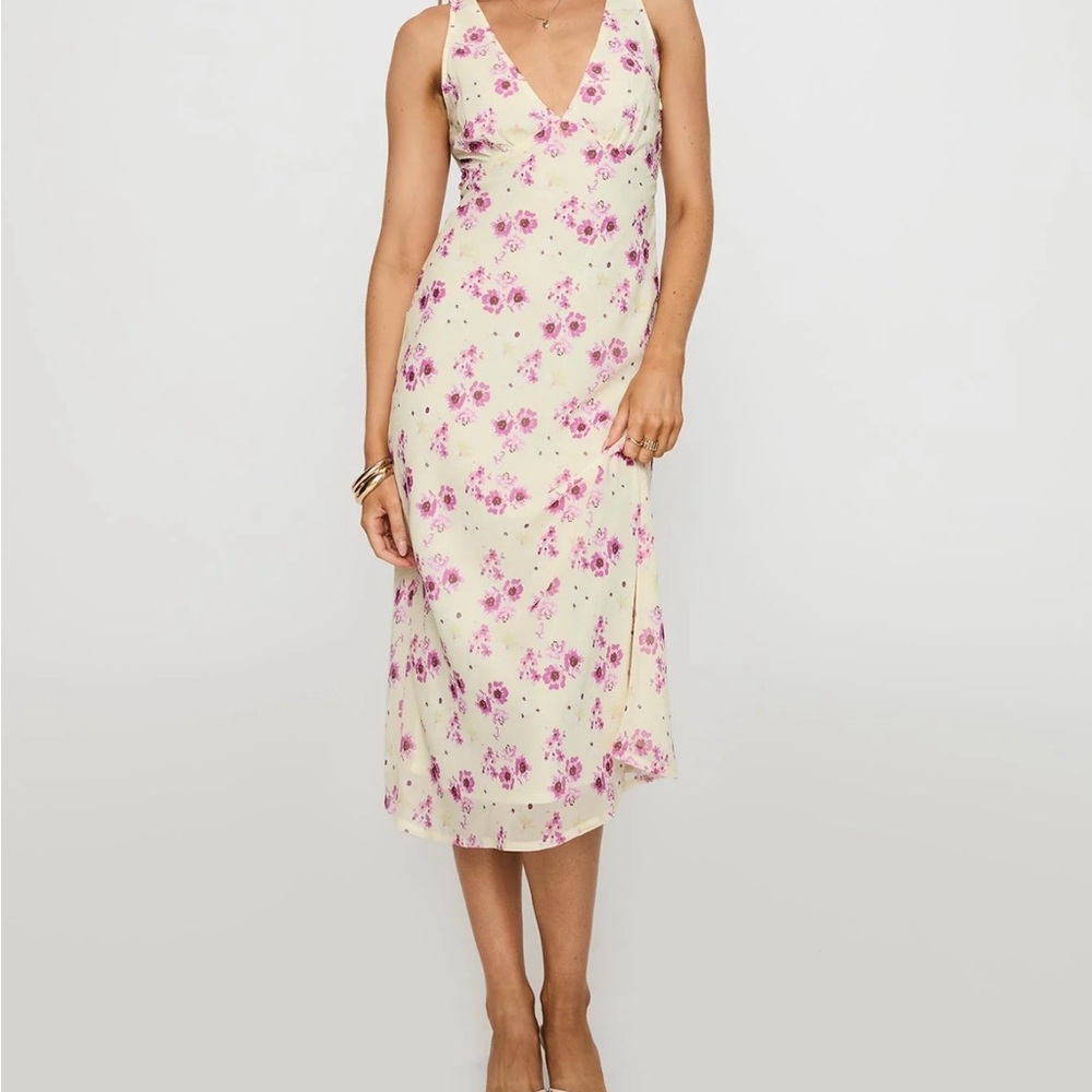 Princess Polly Pink Floral Midi Dress